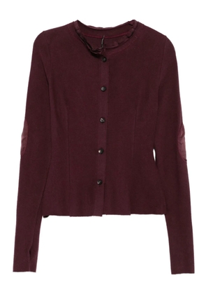 Masnada ruffled-collar cardigan - Red
