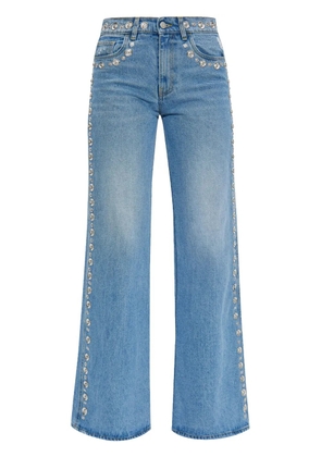 Coperni studded high-rise jeans - Blue