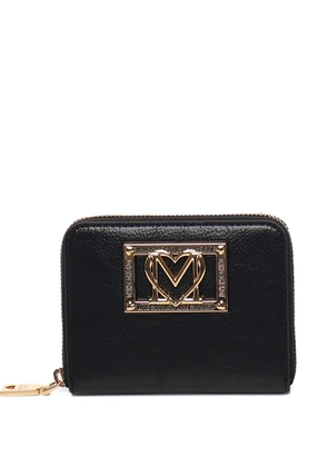 Love Moschino heart-plaque zip wallet - Black