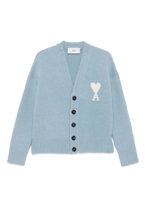 AMI Paris Ami De Coeur button-up cardigan - Blue