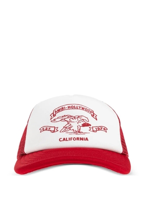AMIRI california graphic trucker baseball cap - White