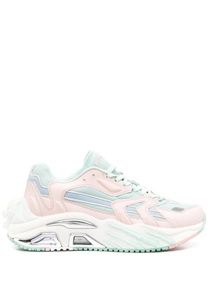 Plein Sport panelled chunky lace-up sneakers - Blue