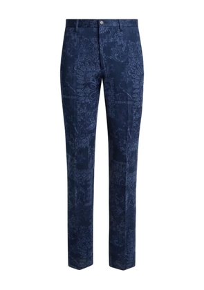 ETRO cotton jacquard trousers - Blue