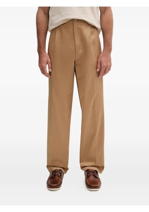 BOSS embroidered-logo trousers - Brown