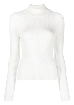 Courrèges ribbed-knit top - White