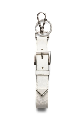 Prada Saffiano keyring - White