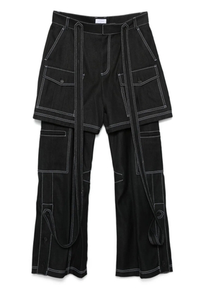 Off-White Stitch Twill Samurai cargo trousers - Black