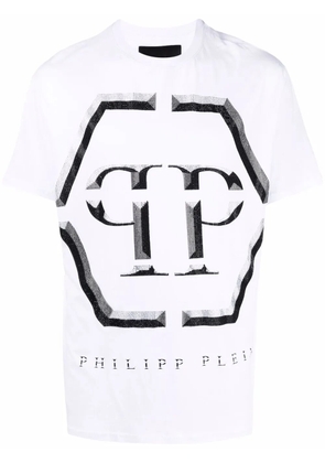 Philipp Plein embellished-logo T-shirt - White