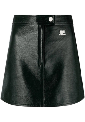 Courrèges Reedition vinyl skirt - Green