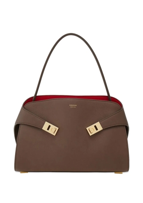 Ferragamo buckle-detail top-handle bag - Brown