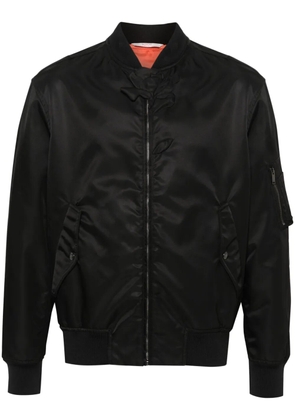 Valentino Garavani floral-embroidered bomber jacket - Black