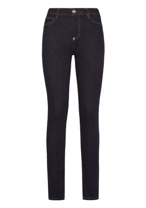 Philipp Plein logo-plaque stretch-cotton skinny jeans - Black