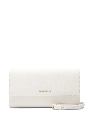 Coccinelle metallic-logo wallet - White