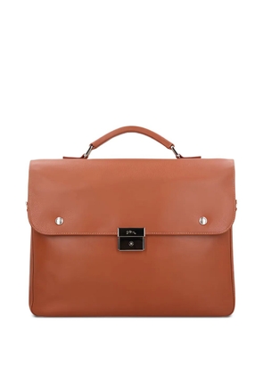 Longchamp Le Foulonne leather top-handle briefcase - Brown