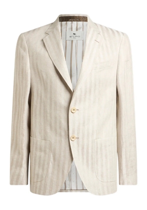 ETRO striped single-breasted jacket - Neutrals