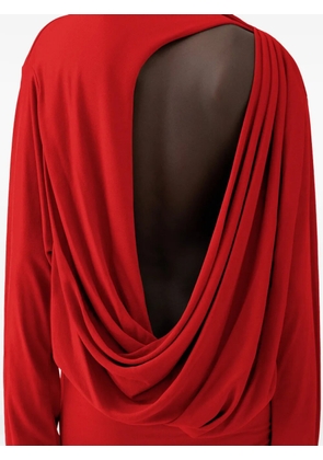 Jacquemus La Mistral open-back draped dress - Red