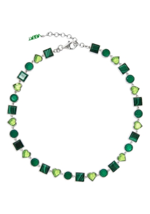 VEERT geometric charm necklace - Green