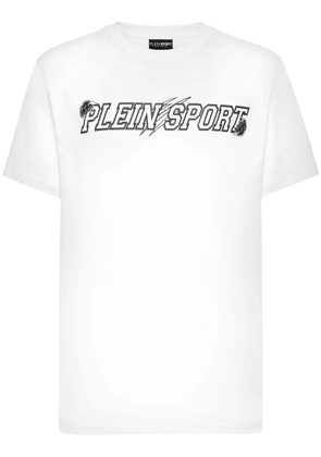 Plein Sport logo-print cotton T-shirt - White