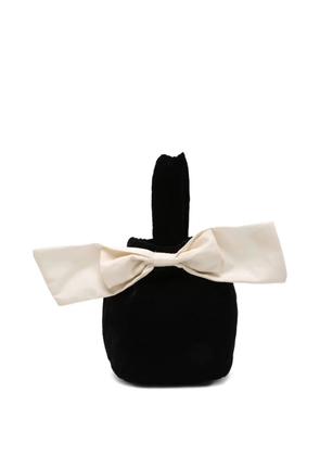 NEVER FULLY DRESSED bow-detail clutch detail - Black