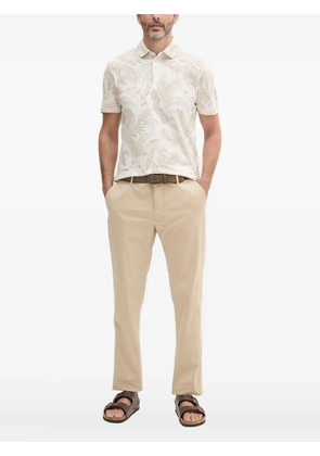 Hackett leaf-print polo shirt - Neutrals