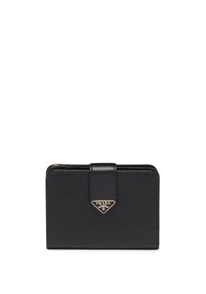 Prada leather logo-detail wallet - Black