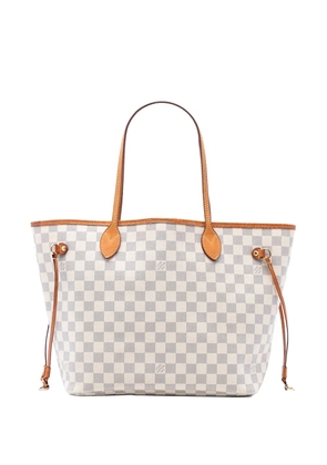 Louis Vuitton Pre-Owned 2018 Damier Azur Neverfull MM tote bag - White