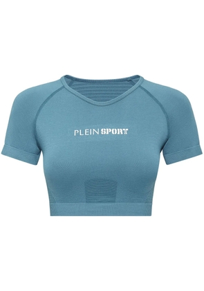 Plein Sport seamless cropped T-shirt - Blue