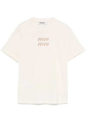 Miu Miu cotton T-shirt - Neutrals