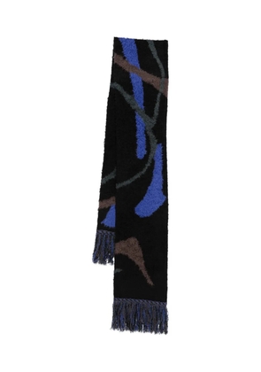 KHOKI patterned-jacquard scarf - Black