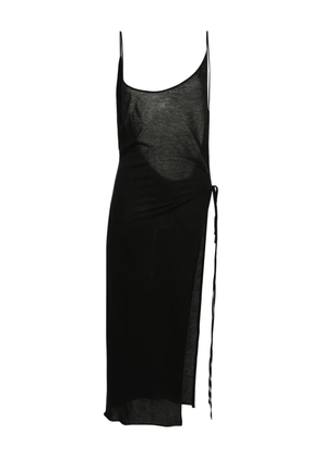 The Attico open-back cotton midi dress - Black