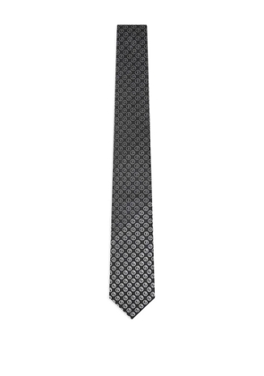 Giorgio Armani jacquard monogram tie - Black