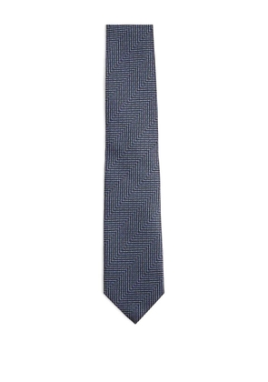 TOM FORD textured silk tie - Blue