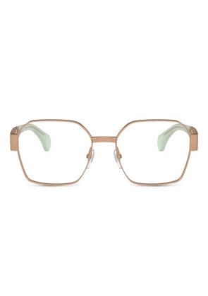Alain Mikli geometric-frame glasses - Brown
