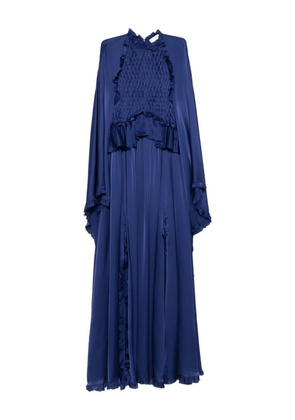 ZIMMERMANN Hypnotic smocked flutter dress - Blue