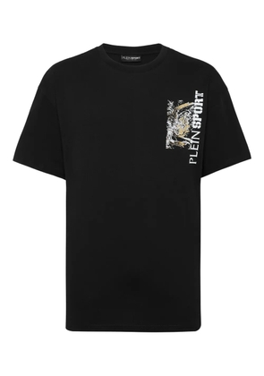 Plein Sport tiger-print cotton T-shirt - Black