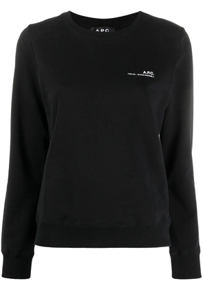 A.P.C. logo-print cotton sweatshirt - Black