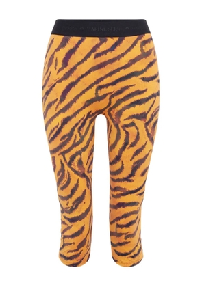 Marine Serre tiger-print trousers - Orange