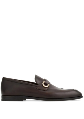 Ferragamo Gancini leather loafers - Brown