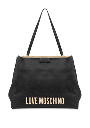Love Moschino logo shoulder bag - Black