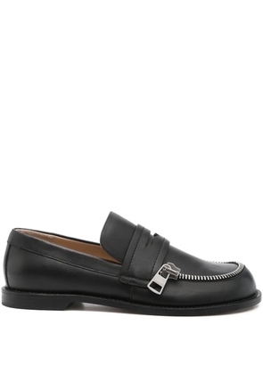 JW Anderson zip-detail penny loafers - Black