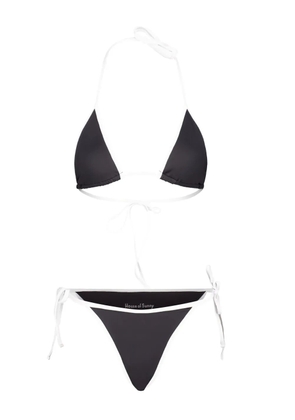 House of Sunny contrast-trim swimsuit - Black