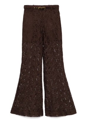 ZIMMERMANN Illustration Lace trousers - Brown