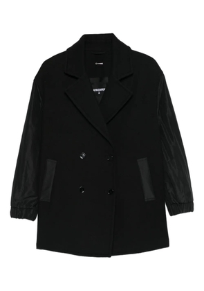 Patrizia Pepe panelled double-breasted coat - Black