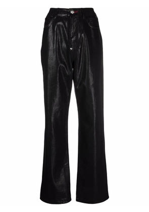 Philipp Plein Iconic Plein loose-denim jeans - Black