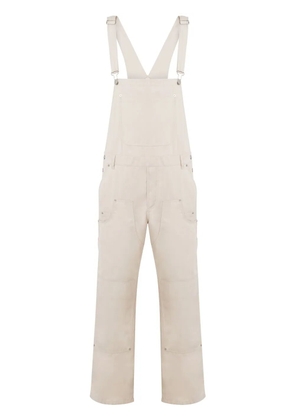 Moschino logo-patch jumpsuit - Neutrals