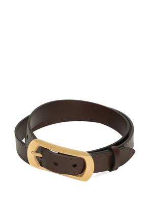 Dolce & Gabbana perforated buckle belt - Brown