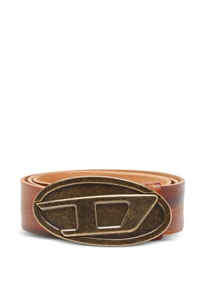 Diesel B-1dr 2.0 oval-plaque belt - Brown