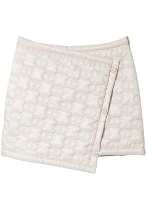 TWINSET quilted Oval T miniskirt - Neutrals