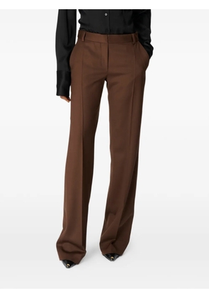Marine Serre virgin-wool tailored trousers - Brown