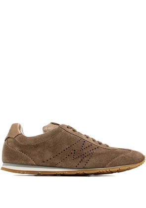 Magnanni perforated suede sneakers - Brown